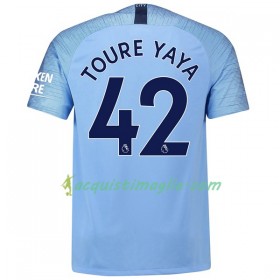 Divisa di Calcio Manchester City Toure Yaya 42 Prima 2018/2019